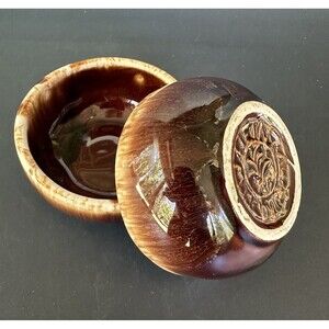Vintage McCoy Heinz Brown Drip Glaze Bowls Set Of 2 Mint Condition Rare  MCM
